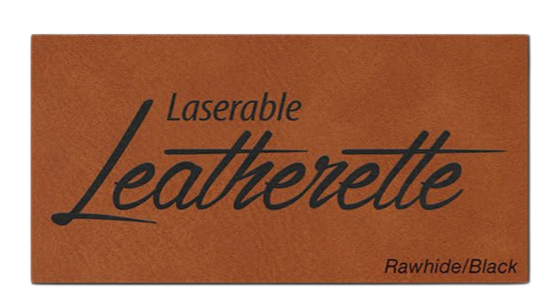 Collection of Laserable Leatherette sample cards in various colors.