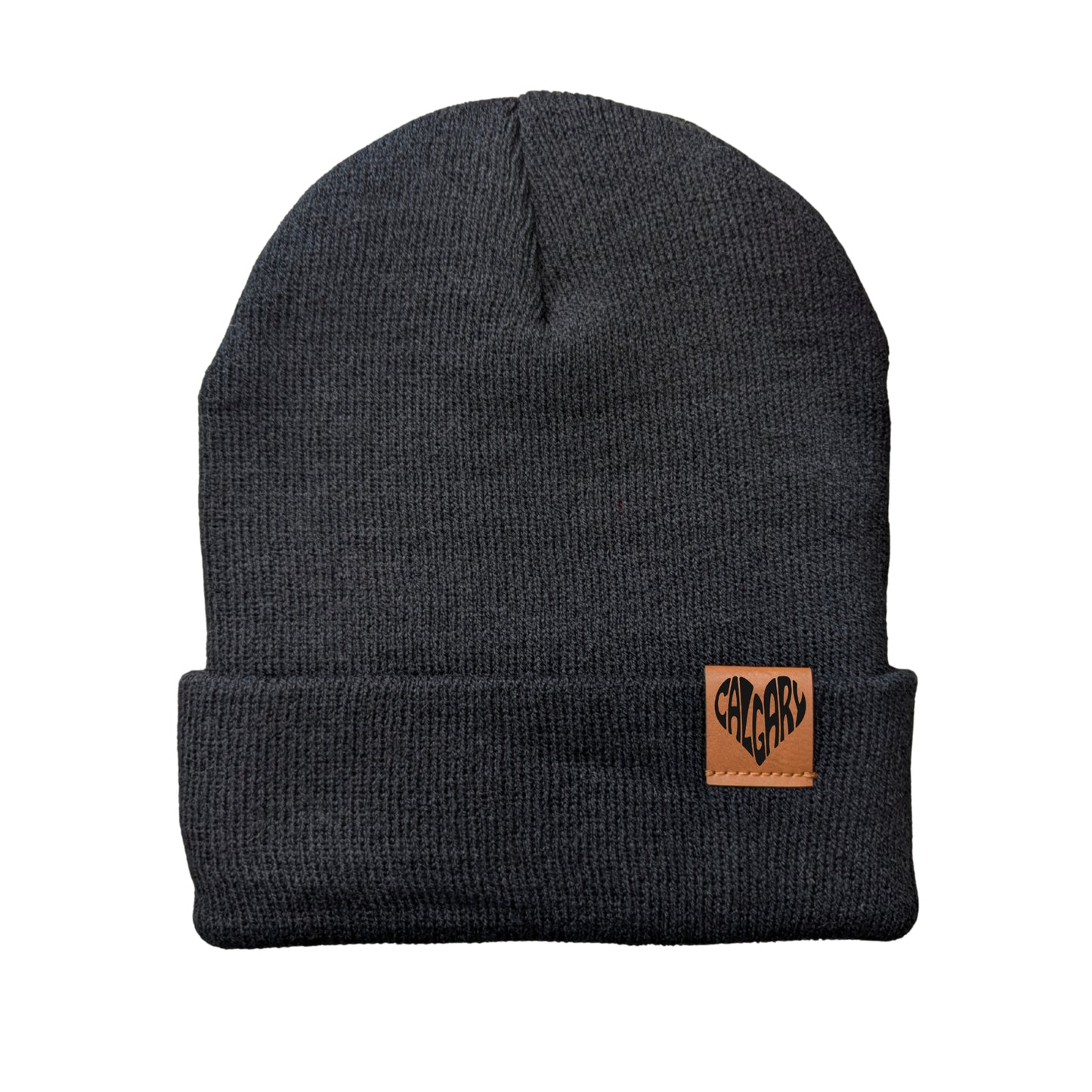 PRE-ORDER Canada-Made Cuffed Toque / Beanie w Calgary Heart Tag