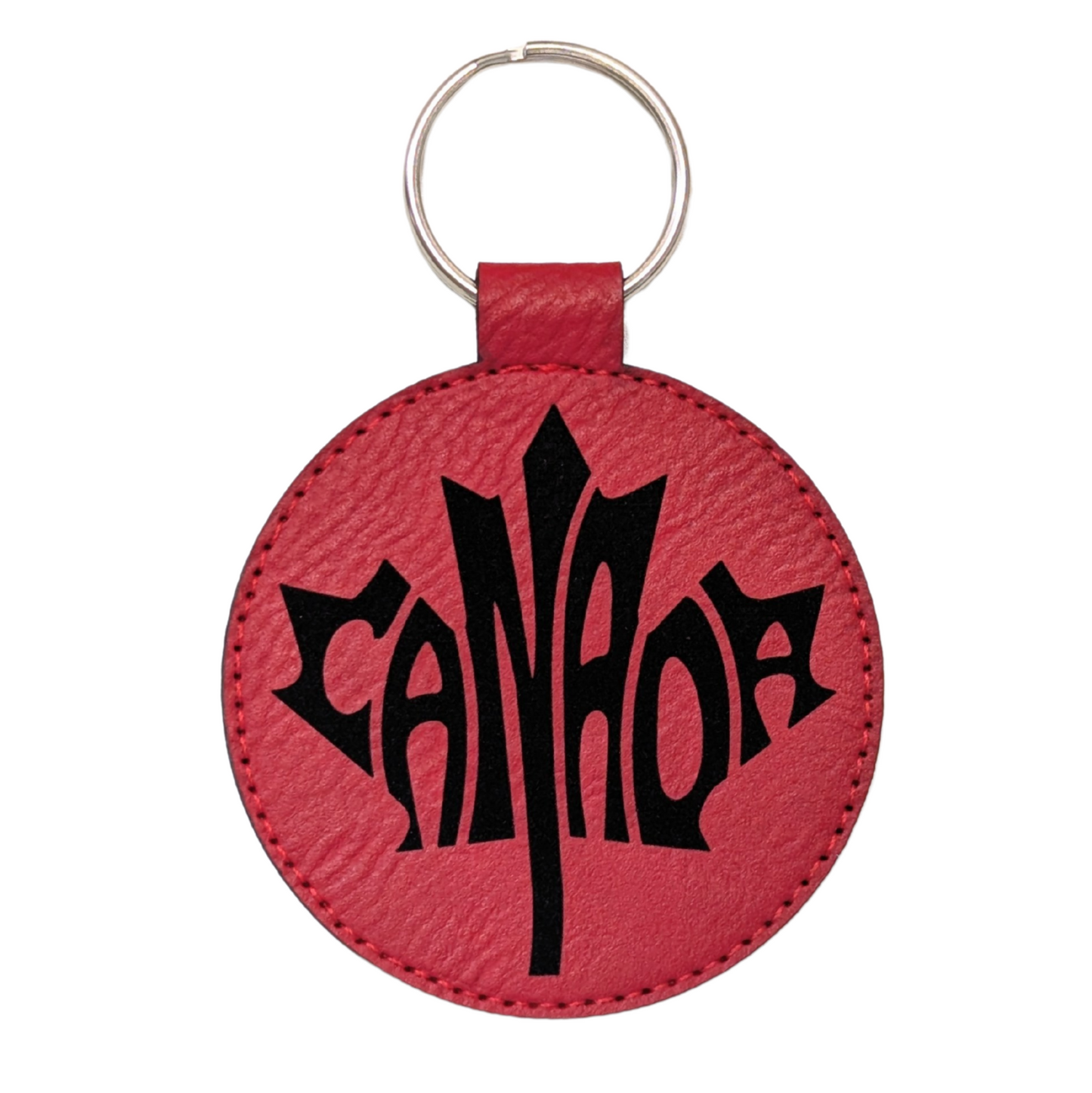 Canada Maple Leaf Typography Keychain