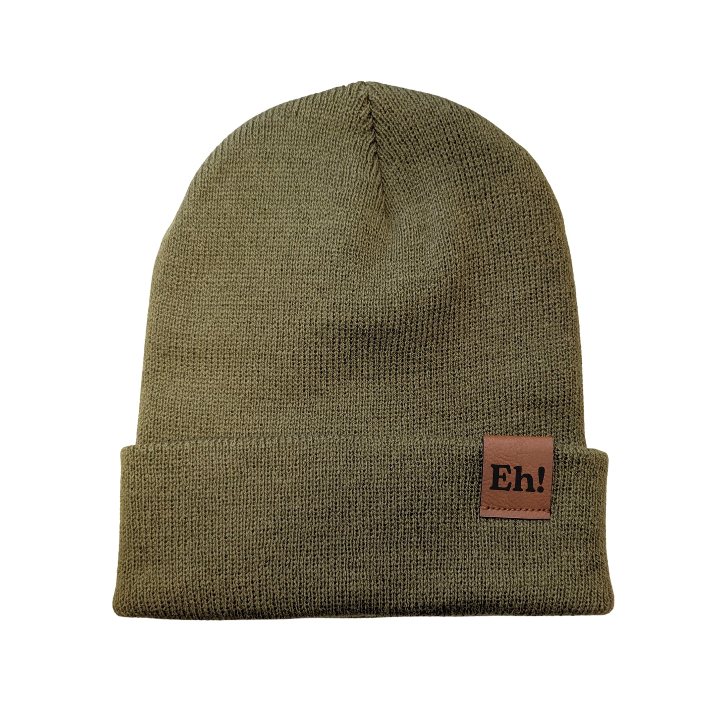 PRE-ORDER Canada-Made Cuffed Toque / Beanie w "EH!" Leatherette Tag