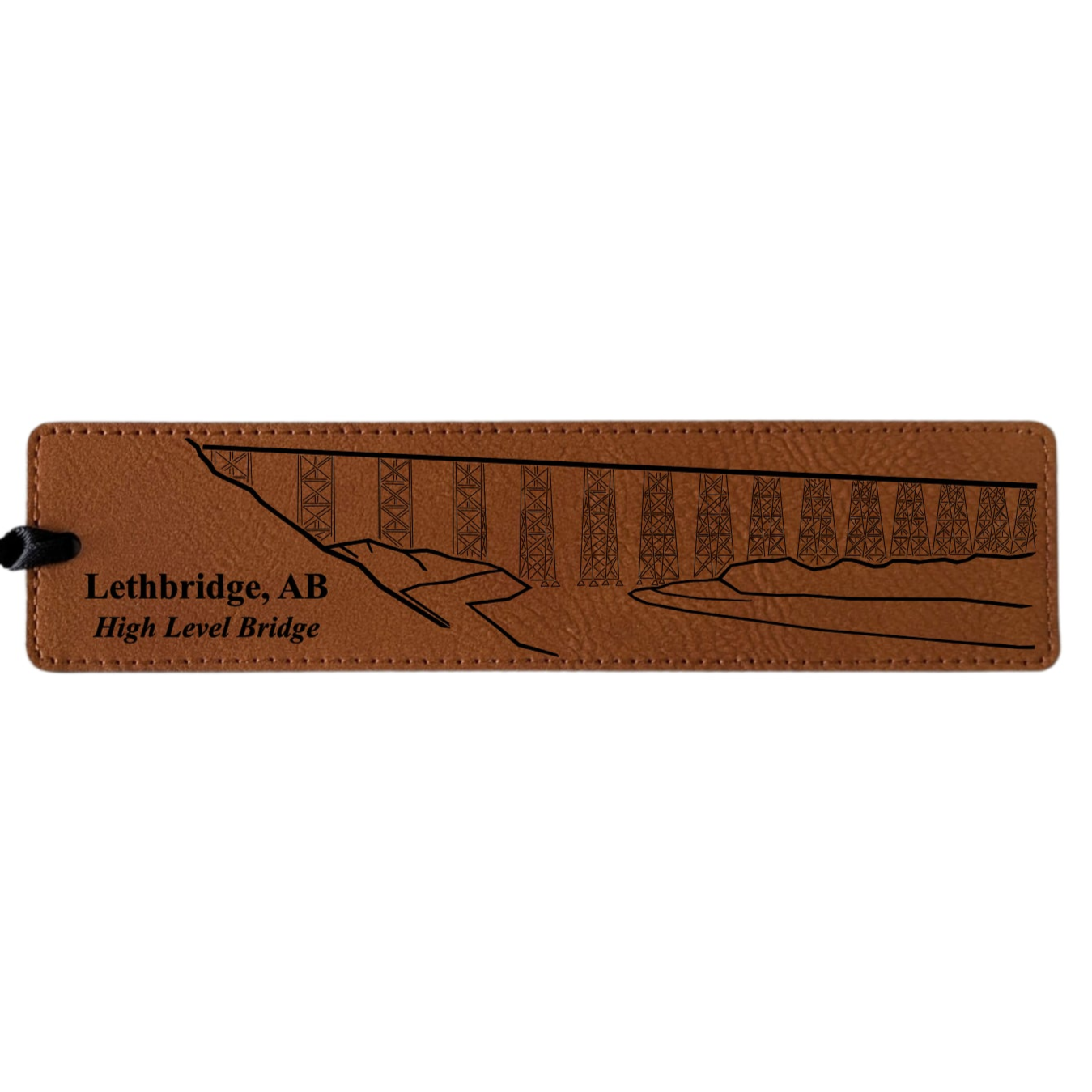 High Level Bridge Lethbridge - Leatherette Bookmark