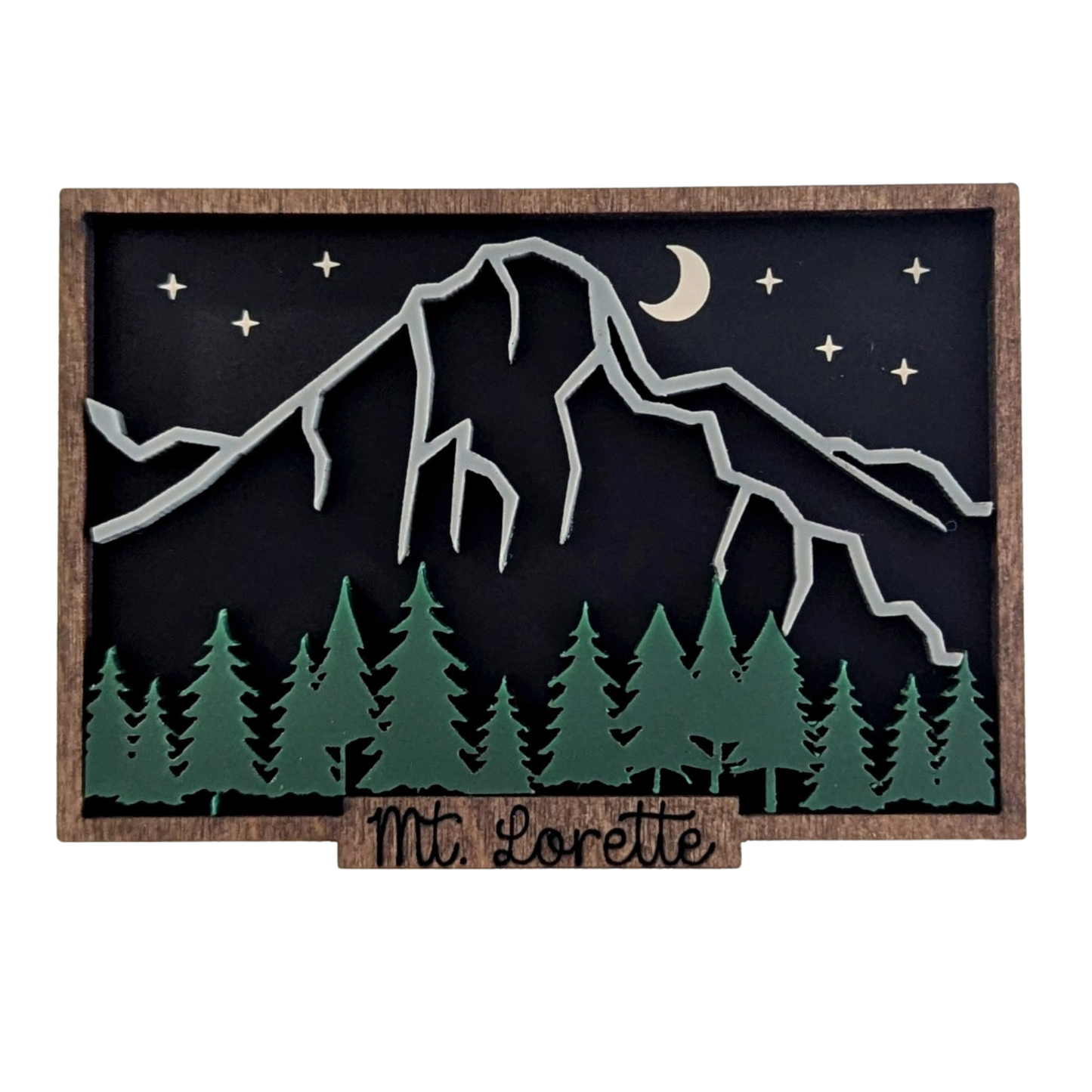 3D Picture Frame Magnet - Mt. Lorette Kananaskis Alberta