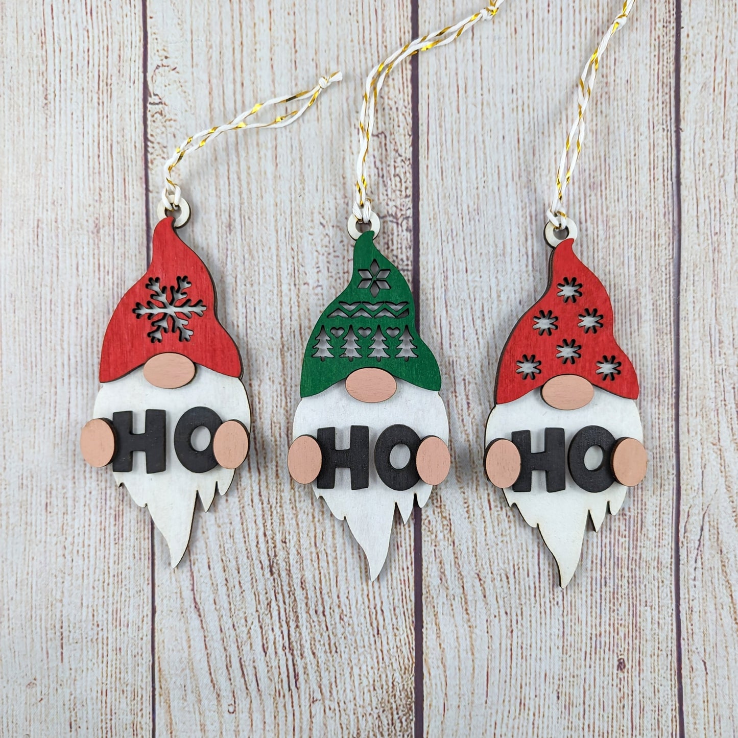 "HO HO HO" Wooden Gnome Gift Set