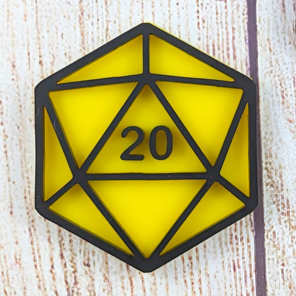 Classic D20 Dice Fridge Magnet OR Ornament