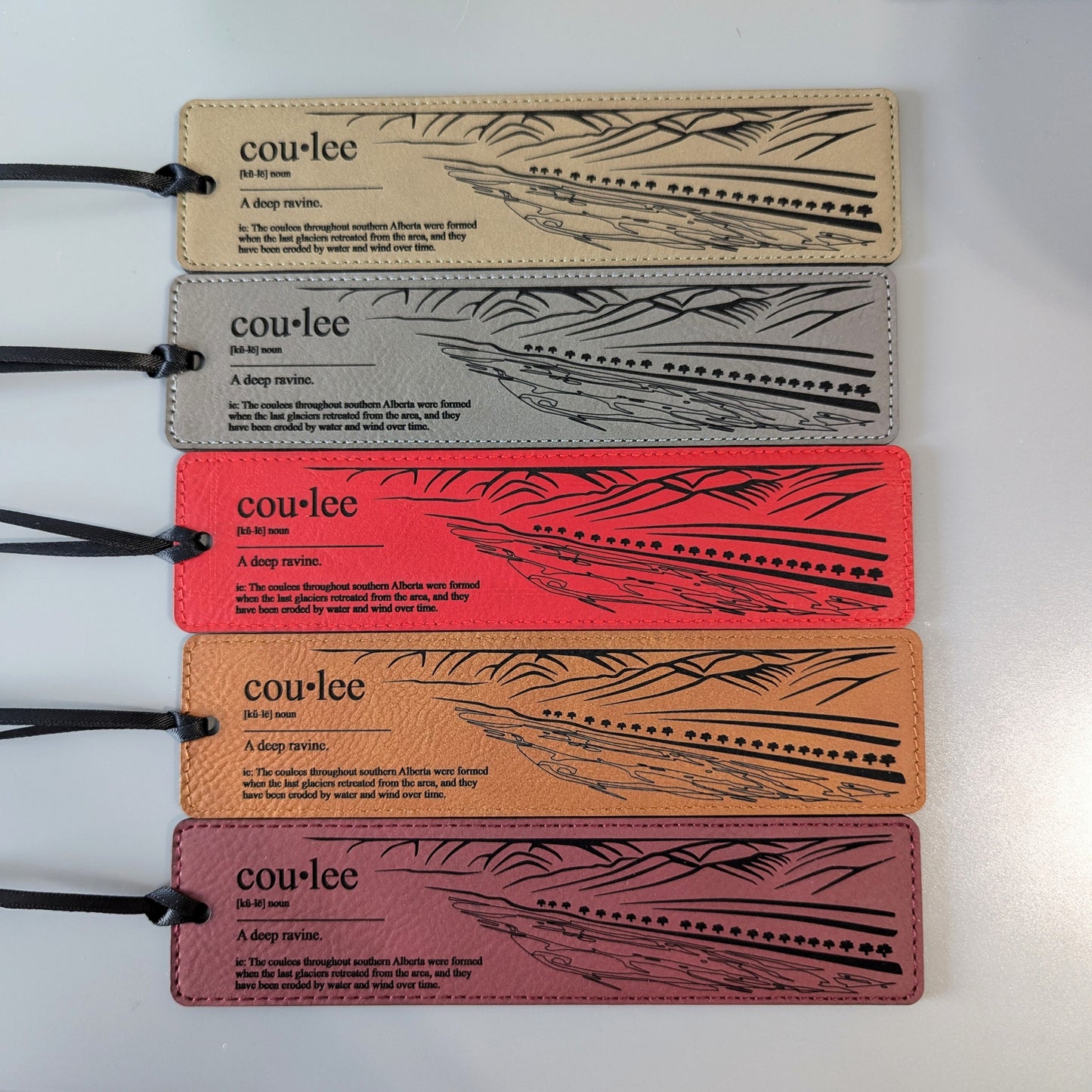 Coulee Definition - Leatherette Bookmark