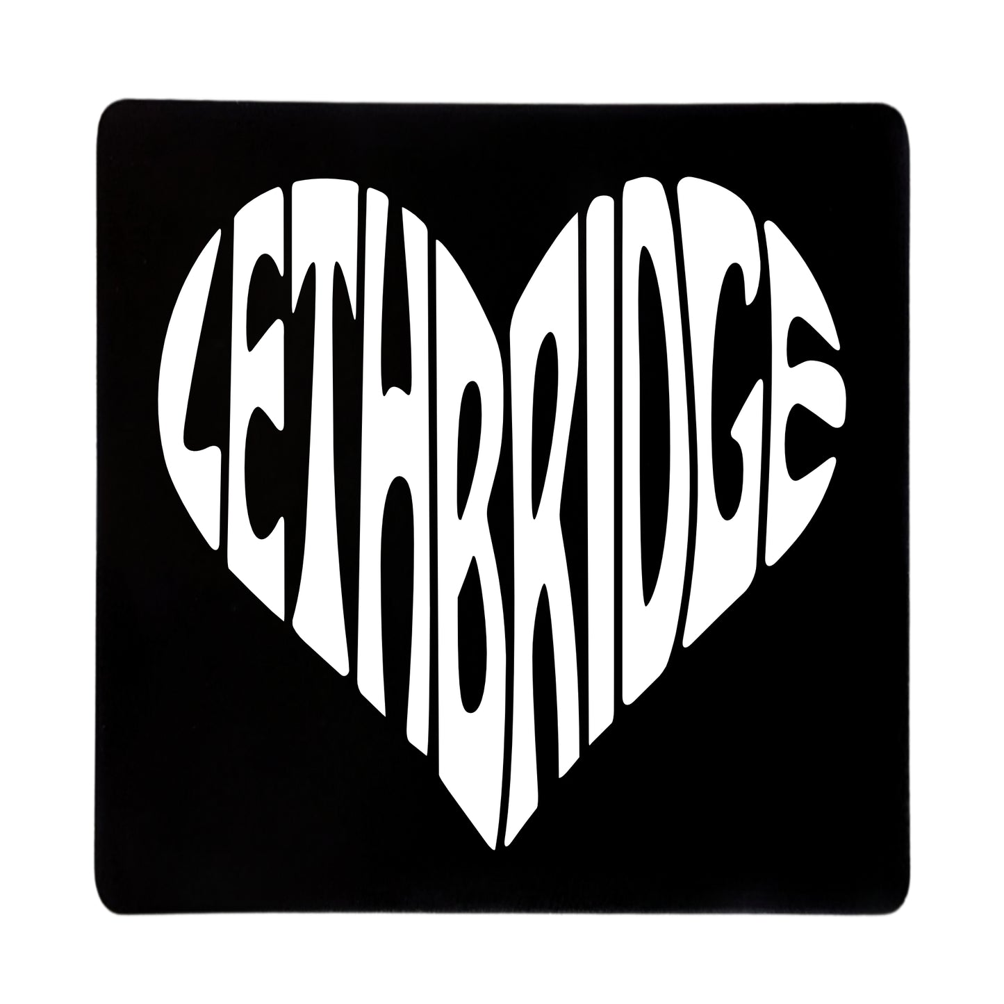 City Typography Heart Word Art Magnet