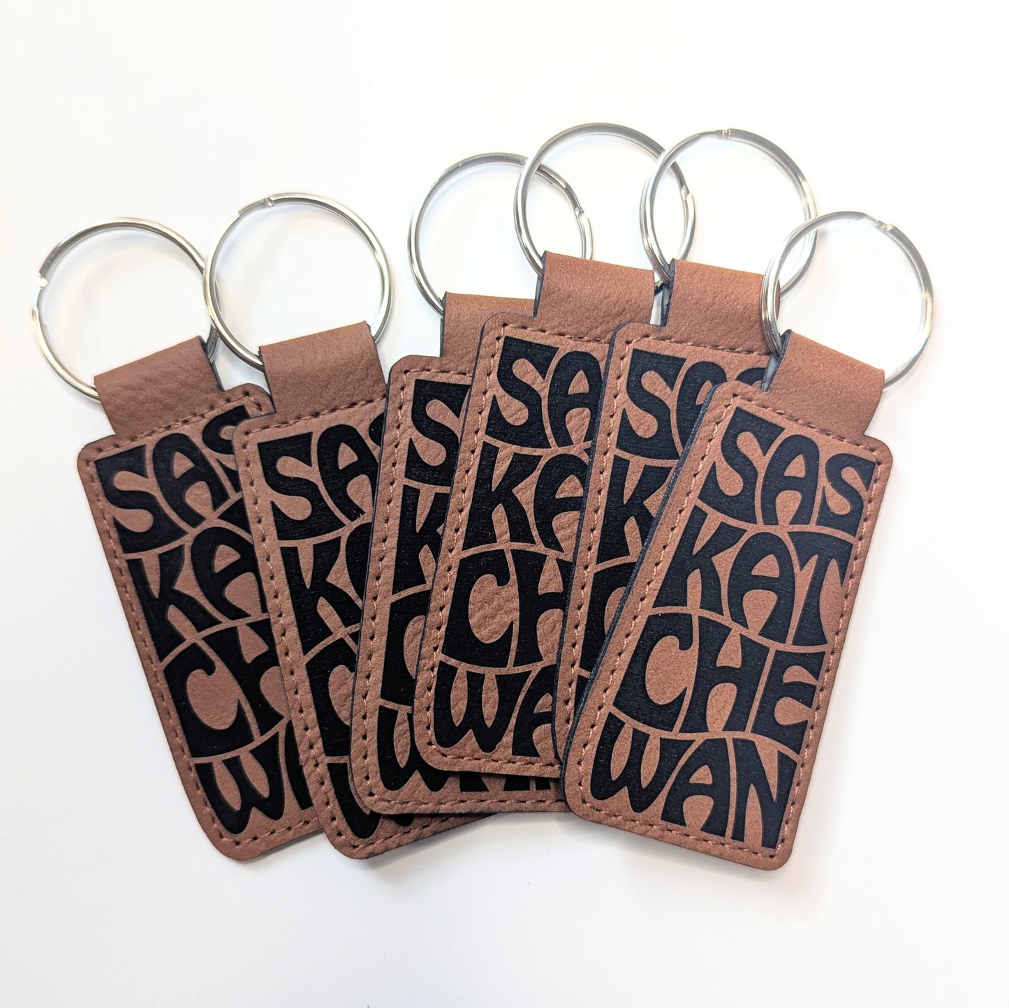 Saskatchewan Typography Travel Souvenir Keychain