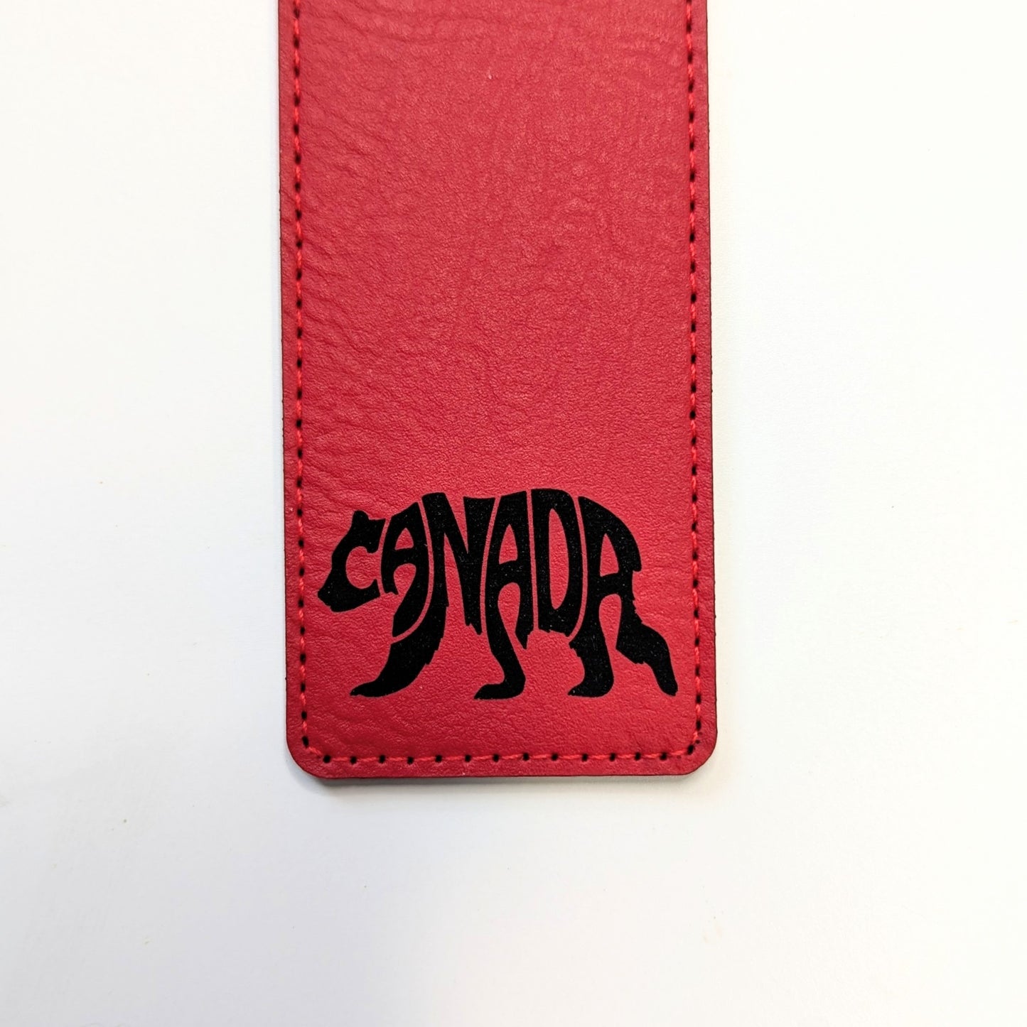 Canada Bear Typography - Leatherette Bookmark