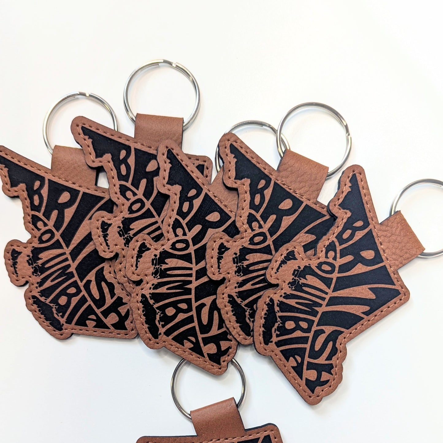 British Columbia Typography Travel Souvenir Keychain