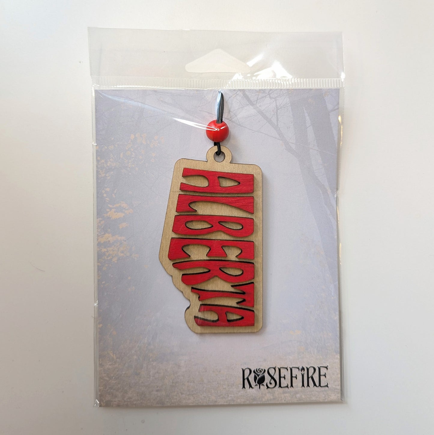 Alberta Typography Ornament/Car Mirror Charm