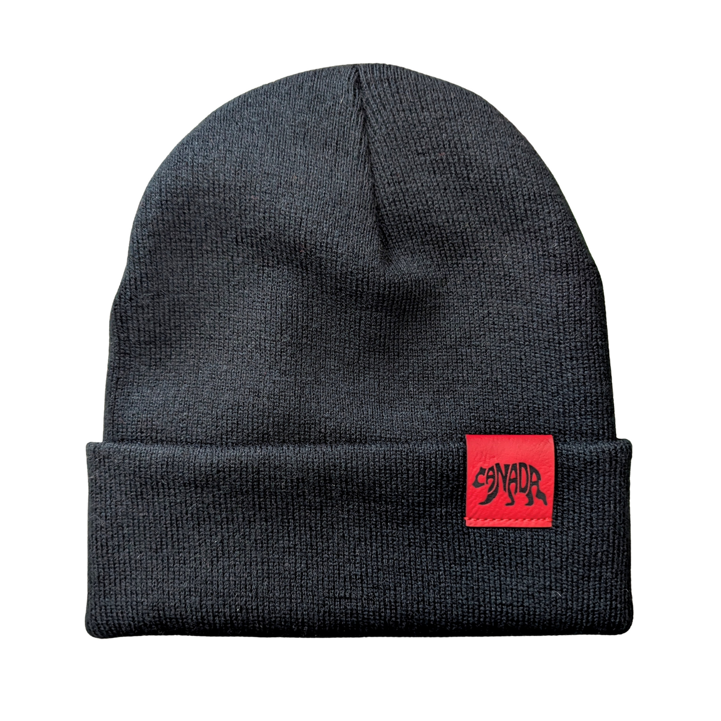 PRE-ORDER Canada-Made Cuffed Toque / Beanie w Canada Bear Leatherette Tag