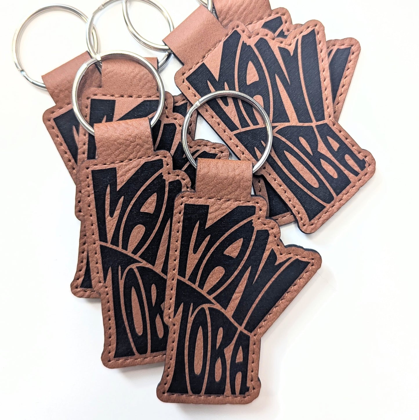 Manitoba Typography Travel Souvenir Keychain