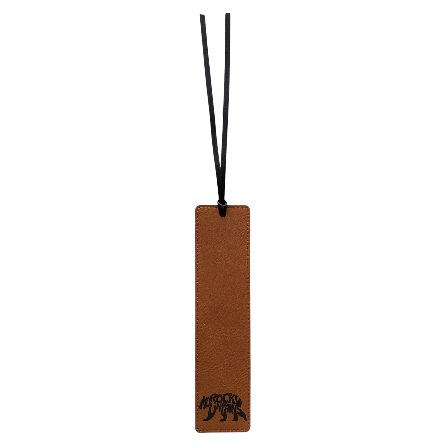 Rocky Mountain Bear Typography - Leatherette Bookmark