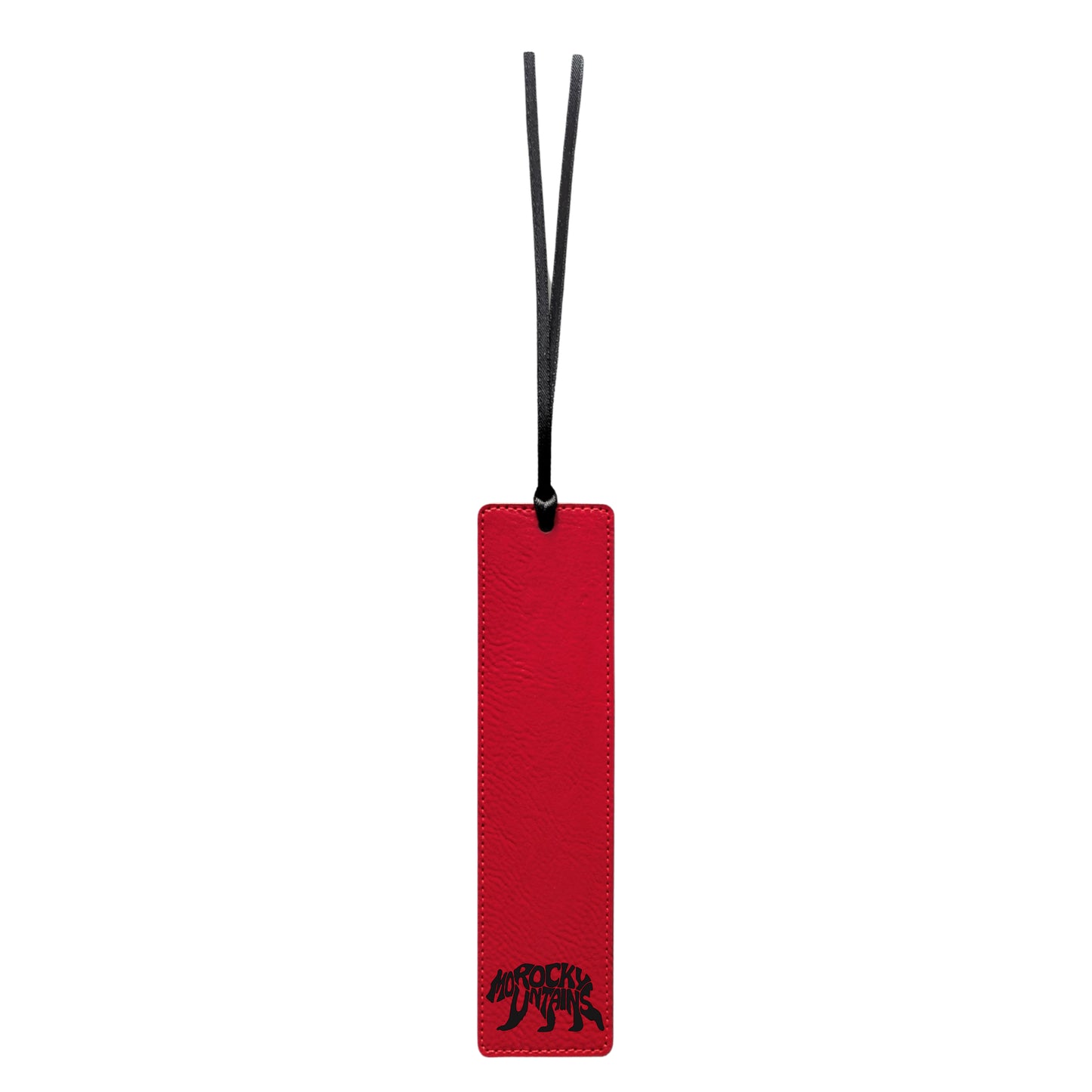 Rocky Mountain Bear Typography - Leatherette Bookmark