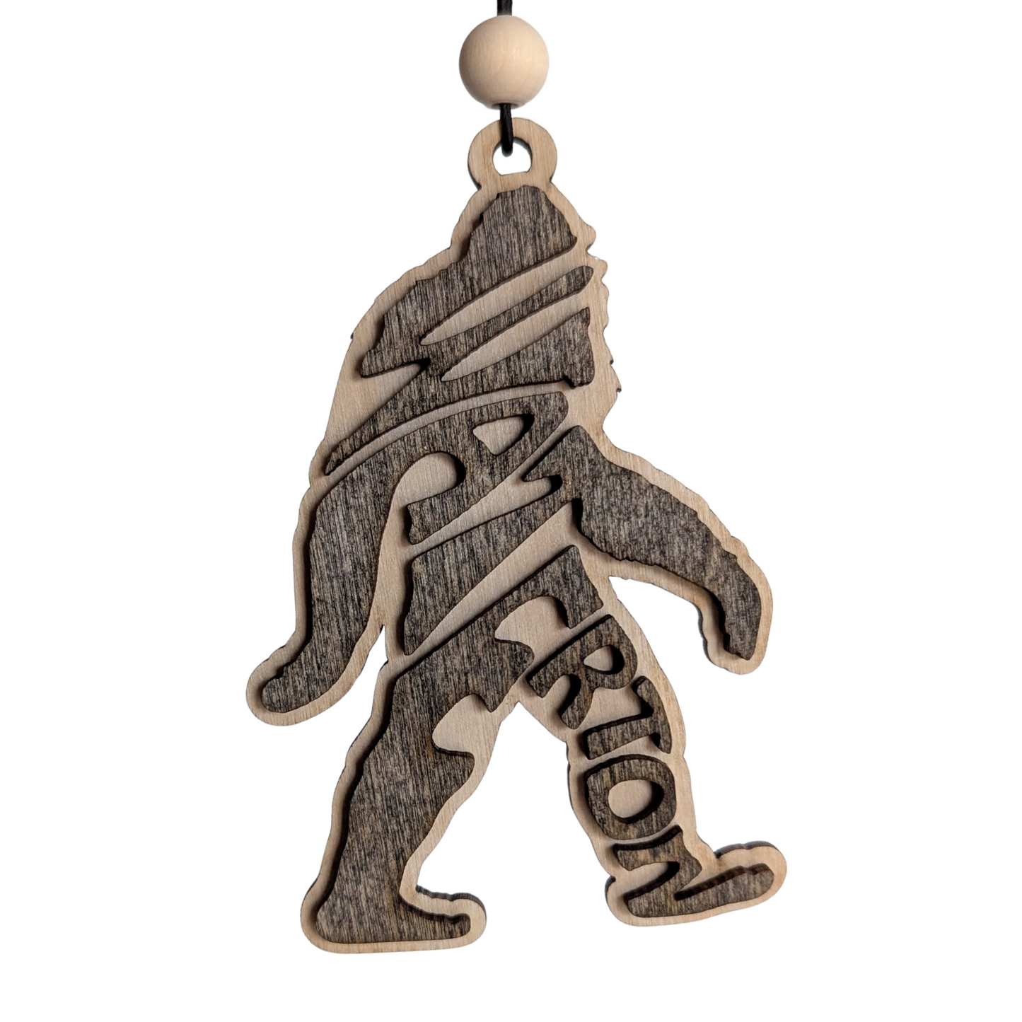 Waterton Sasquatch Typography Ornament/Car Mirror Charm