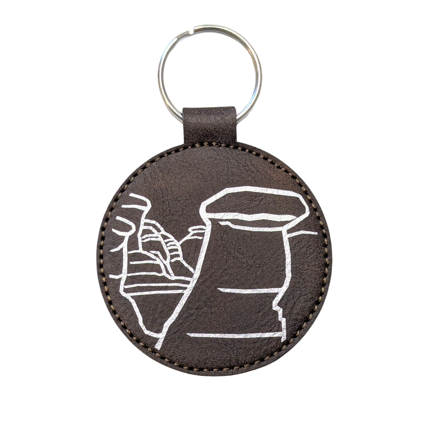 Writing-on-Stone/ Áísínai'pi Hoodoos Coordinates Travel Souvenir Keychain