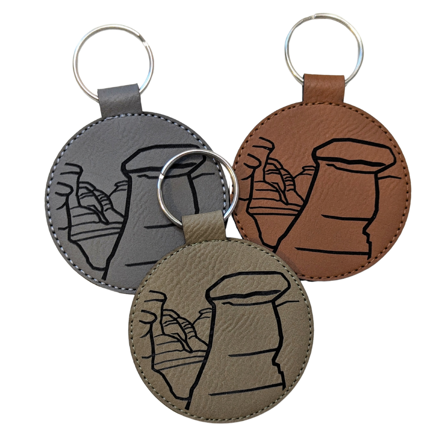 Writing-on-Stone/ Áísínai'pi Hoodoos Coordinates Travel Souvenir Keychain