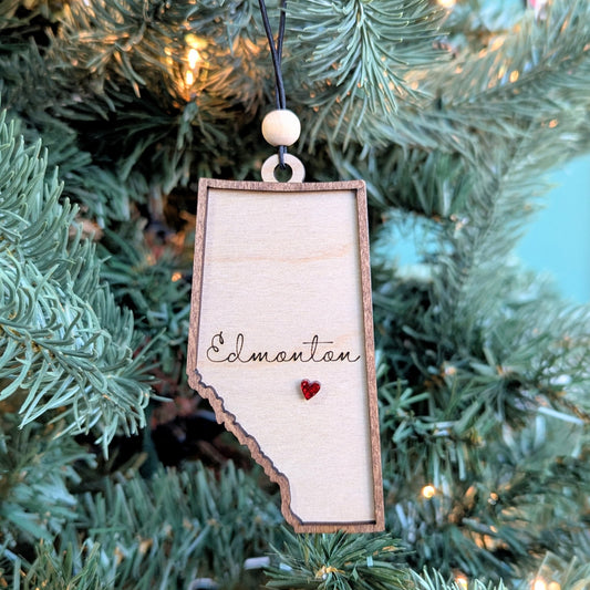 Alberta Ornament - Multiple Cities and Quotes
