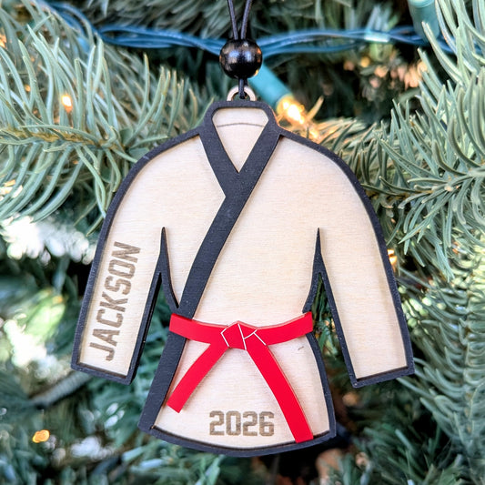 Martial Arts Gi Personalized Tree Ornament