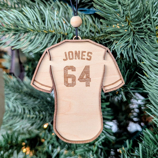 Baseball Jersey Personalized Tree Ornament