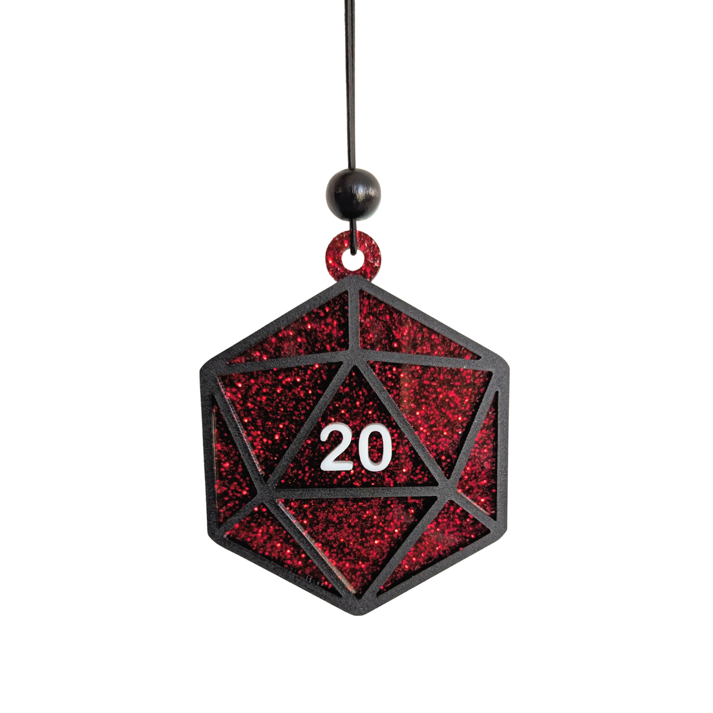 Leveled Up D20 Dice Fridge Magnet OR Ornament