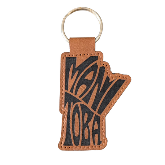 Manitoba Typography Travel Souvenir Keychain