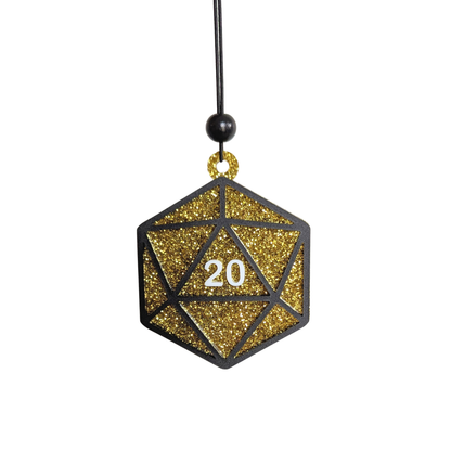 Leveled Up D20 Dice Fridge Magnet OR Ornament