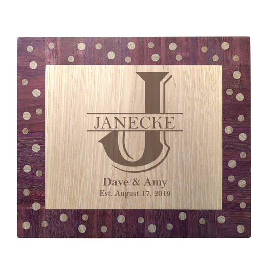 OOAK Engraved Decorative Board with Monogram