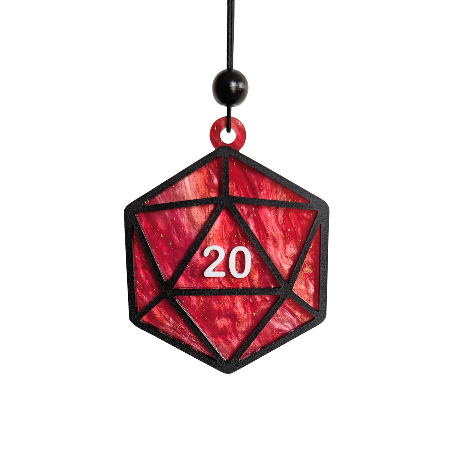 Leveled Up D20 Dice Fridge Magnet OR Ornament