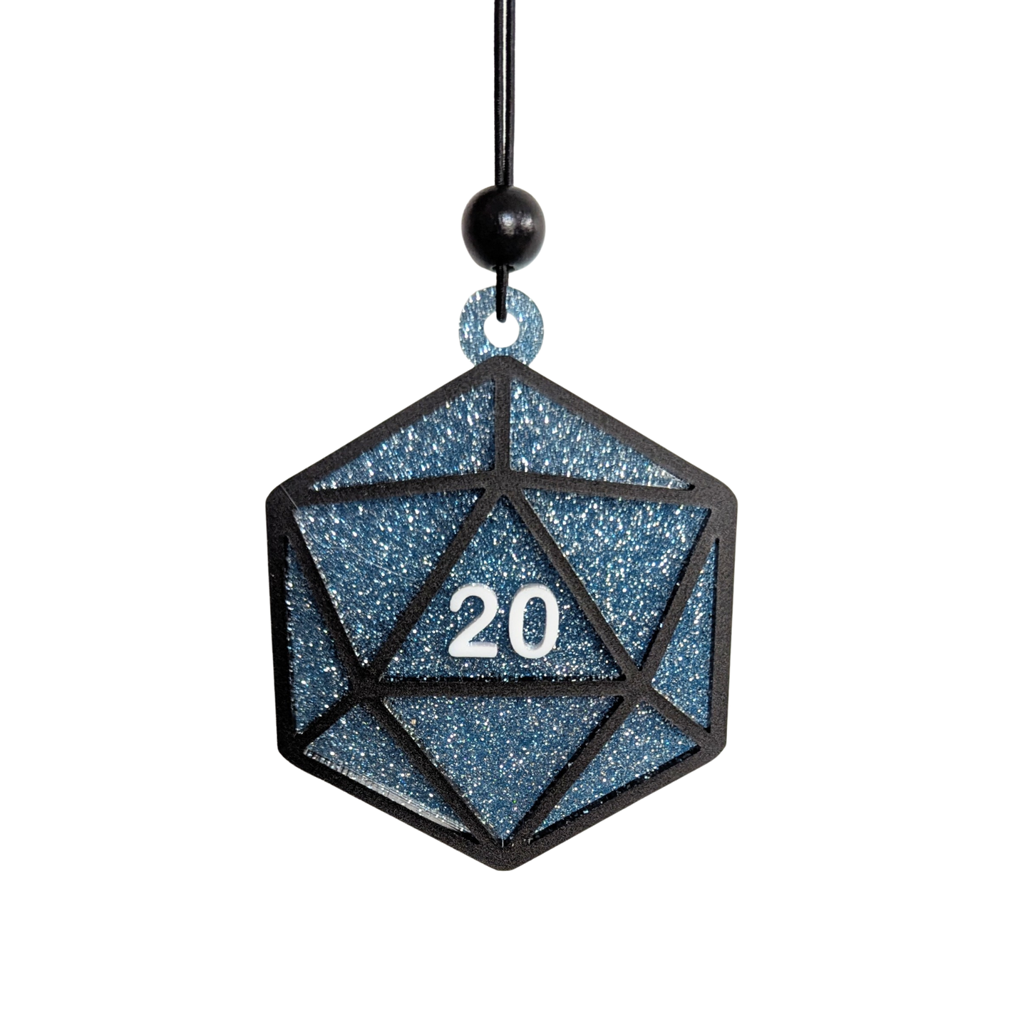 Leveled Up D20 Dice Fridge Magnet OR Ornament