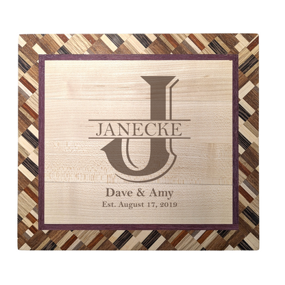 OOAK Engraved Decorative Board with Monogram