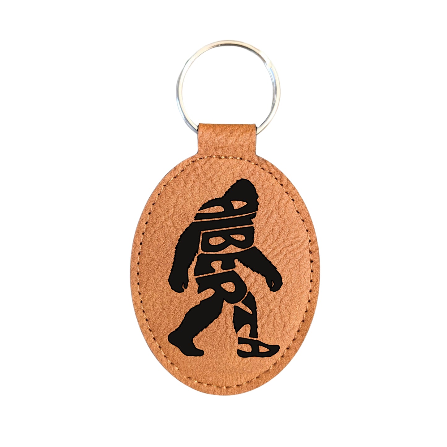 Alberta Sasquatch Typography Travel Souvenir Keychain
