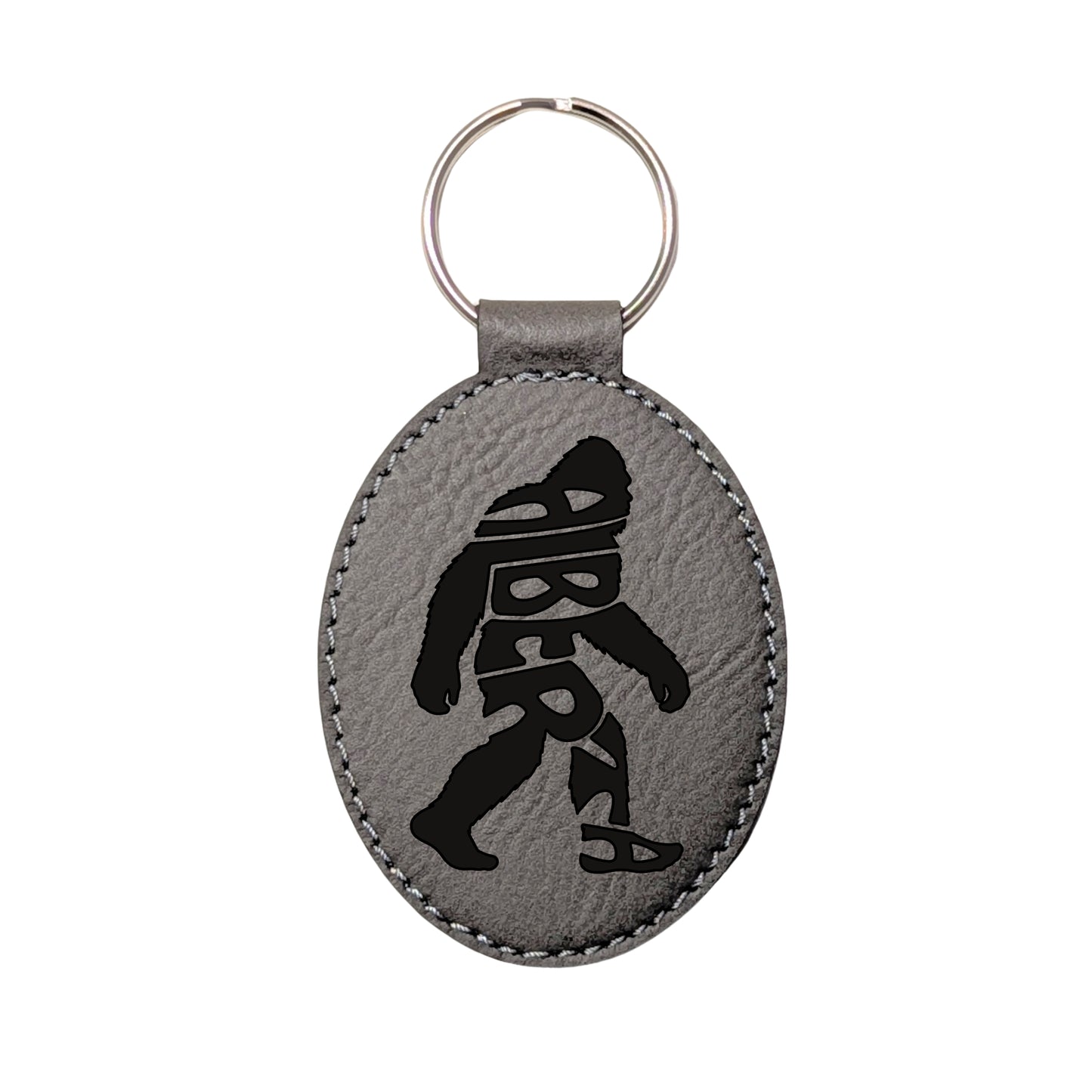 Alberta Sasquatch Typography Travel Souvenir Keychain