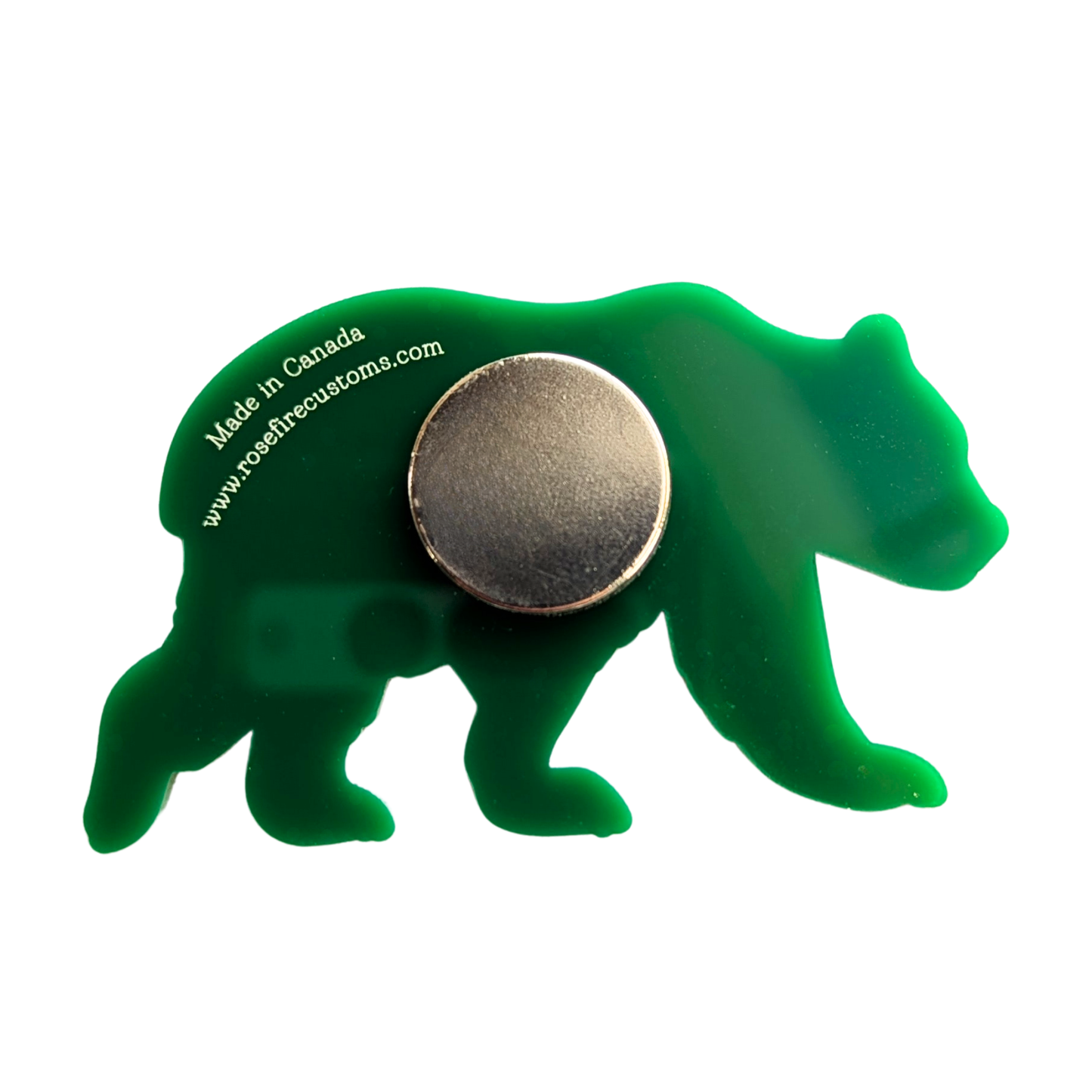 British Columbia Bear Typography Engraved Magnet