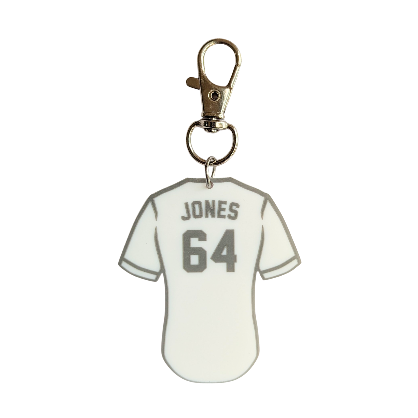 Personalized Baseball Jersey Bag Tag/Keychain Charm