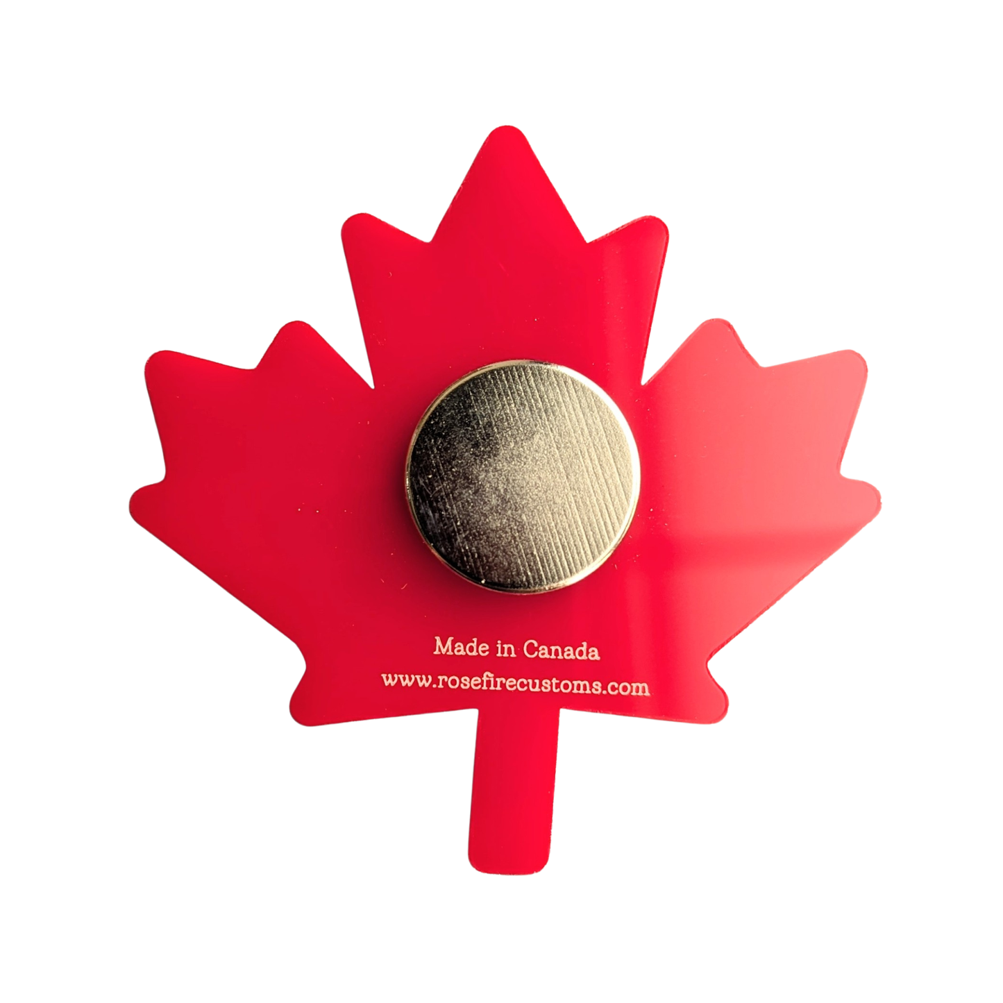 Canada Maple Leaf Typography Engraved Magnet