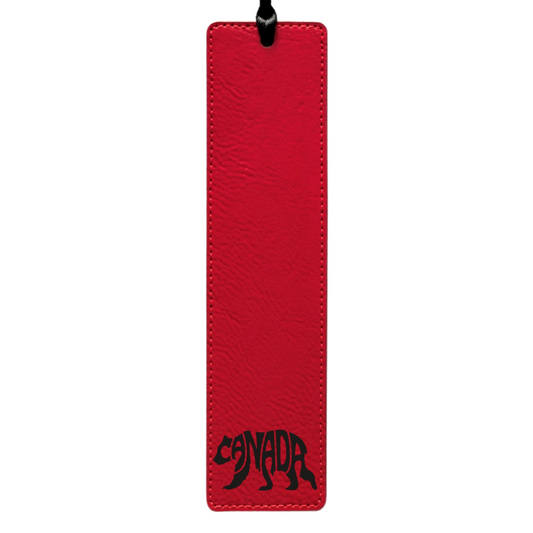 Canada Bear Typography - Leatherette Bookmark