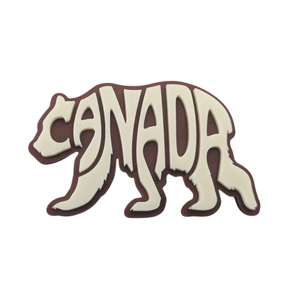 Canada Bear Typography Magnet (3D Acrylic)