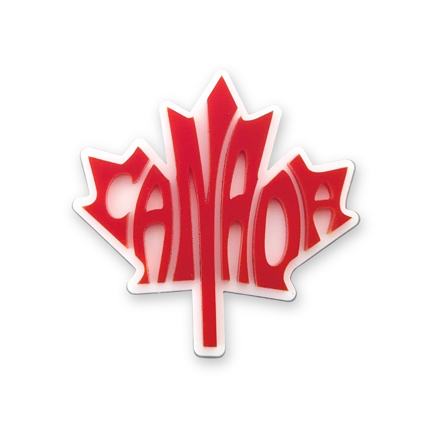 Canada Maple Leaf Typography Magnet (3D Acrylic)