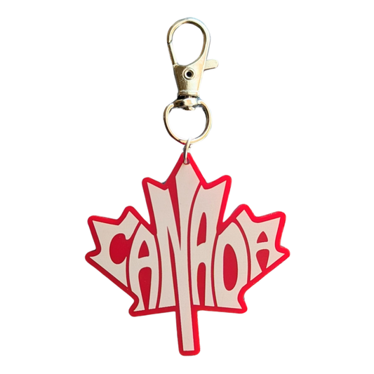 Canada Maple Leaf Typography Bag/Keychain Charm