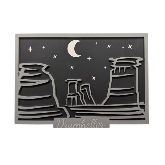 3D Picture Frame Magnet - Drumheller Hoodoos Nightscape