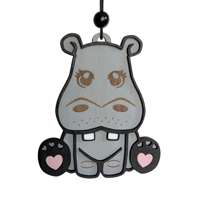 Cute Hippo Christmas Ornament - 2025 Optional