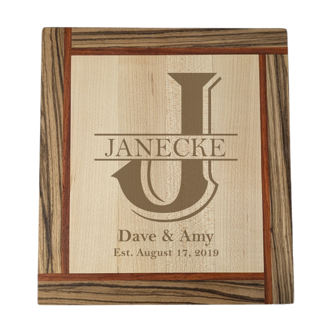 OOAK Engraved Decorative Board with Monogram