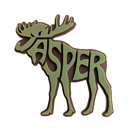 Jasper Moose Typography Magnet (3D Acrylic)