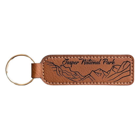 Jasper National Park Mountain Range Souvenir Keychain