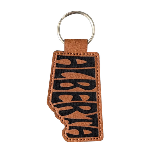 Alberta Typography Travel Souvenir Keychain