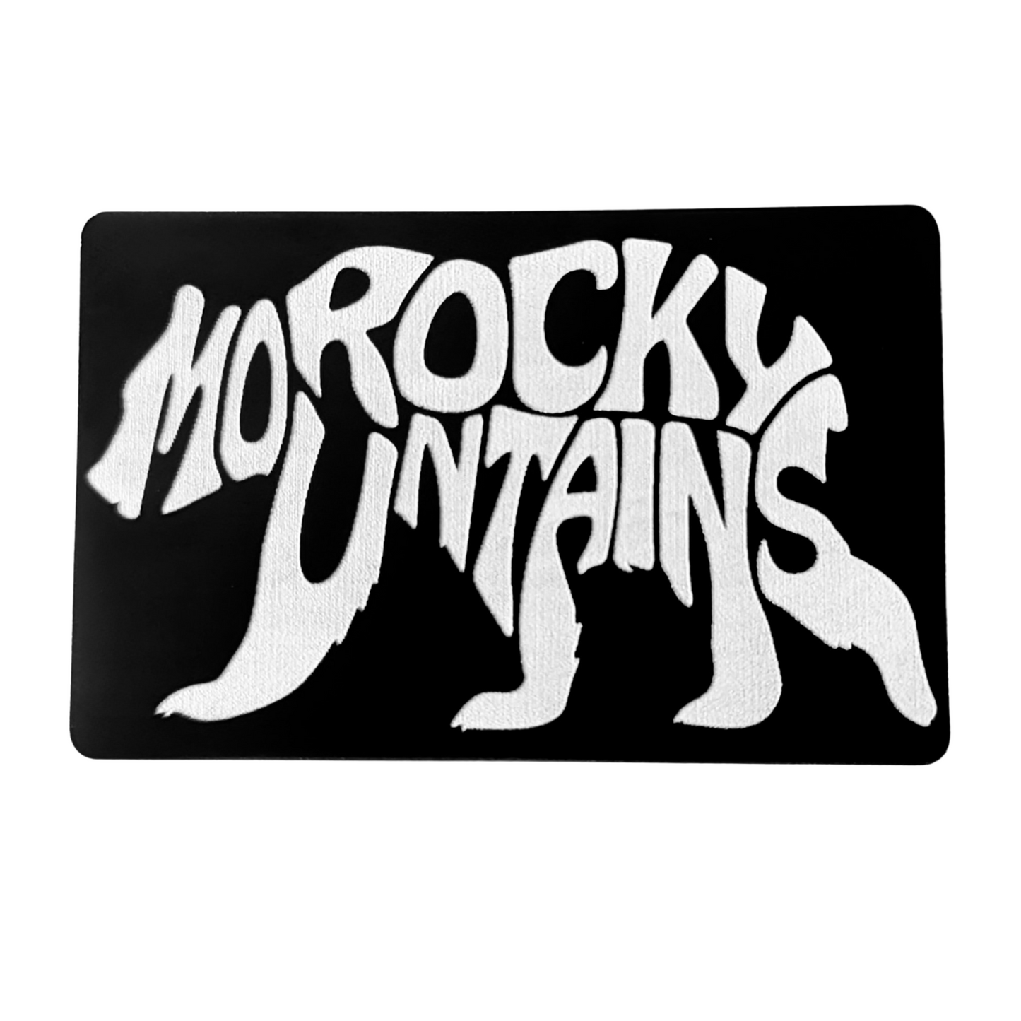 Rocky Mountain Bear Typography Souvenir Magnet