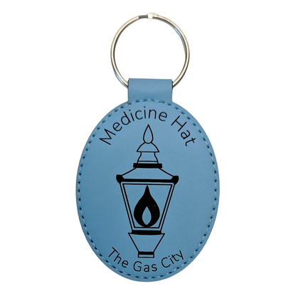 Medicine Hat Gas Lamp Travel Souvenir Keychain
