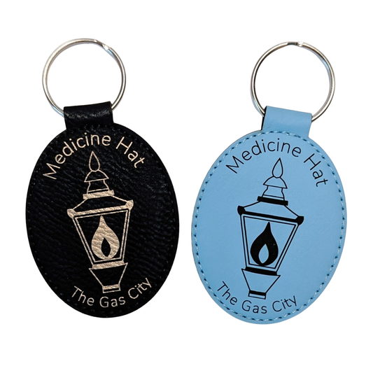 Medicine Hat Gas Lamp Travel Souvenir Keychain