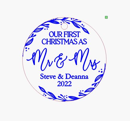 PERSONALIZED First Christmas Engaged / As Mr. & Mrs - Transparent Acrylic Ornament